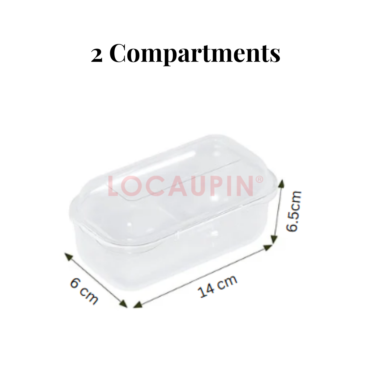 Locaupin Portable Egg Storage Container 2/4/6 Compartment for Kitchen Fridge and Outdoor Camping - Transparent Organizer