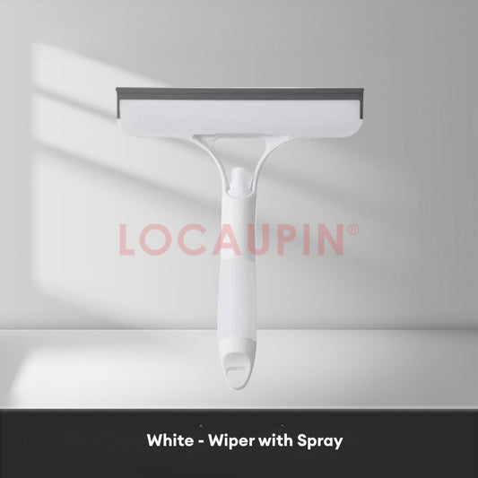 LOCAUPIN Window Cleaner Glass Wiper with Spray Squeegees Portable Brush Sponge Household Cleaning Tools Scrape Wiper