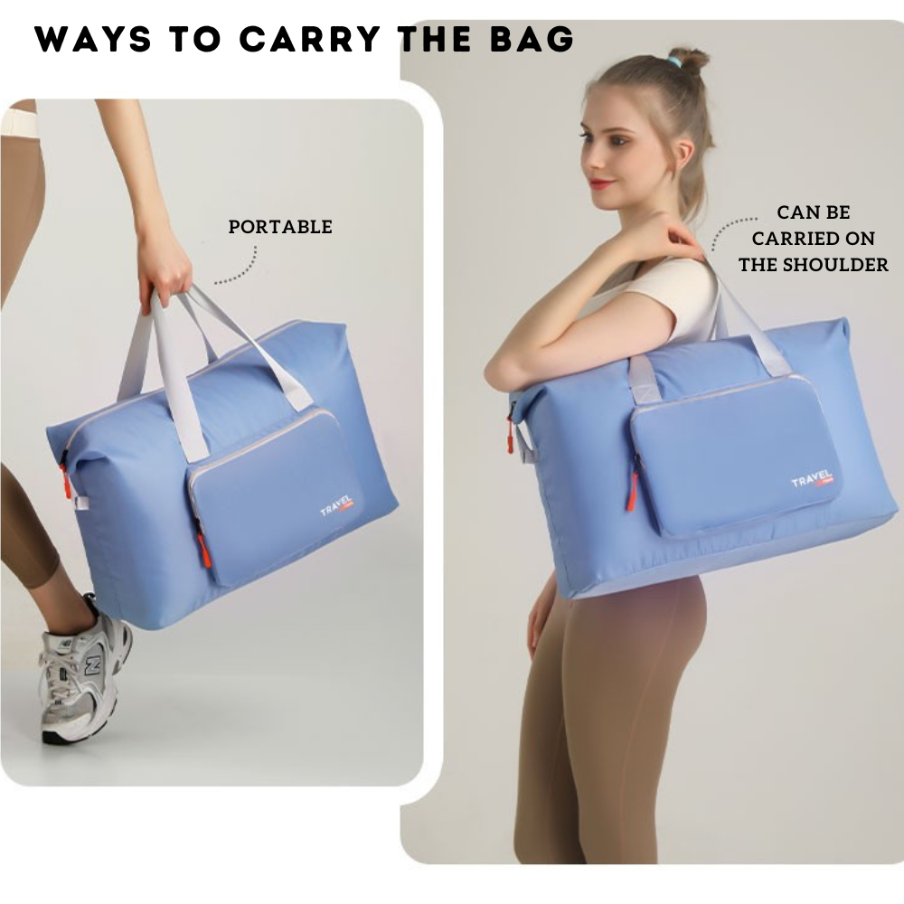 Locaupin Foldable Luggage Travel Bag Large Capacity Portable Storage with Front Pocket Lightweight and Easy to Carry Organizer