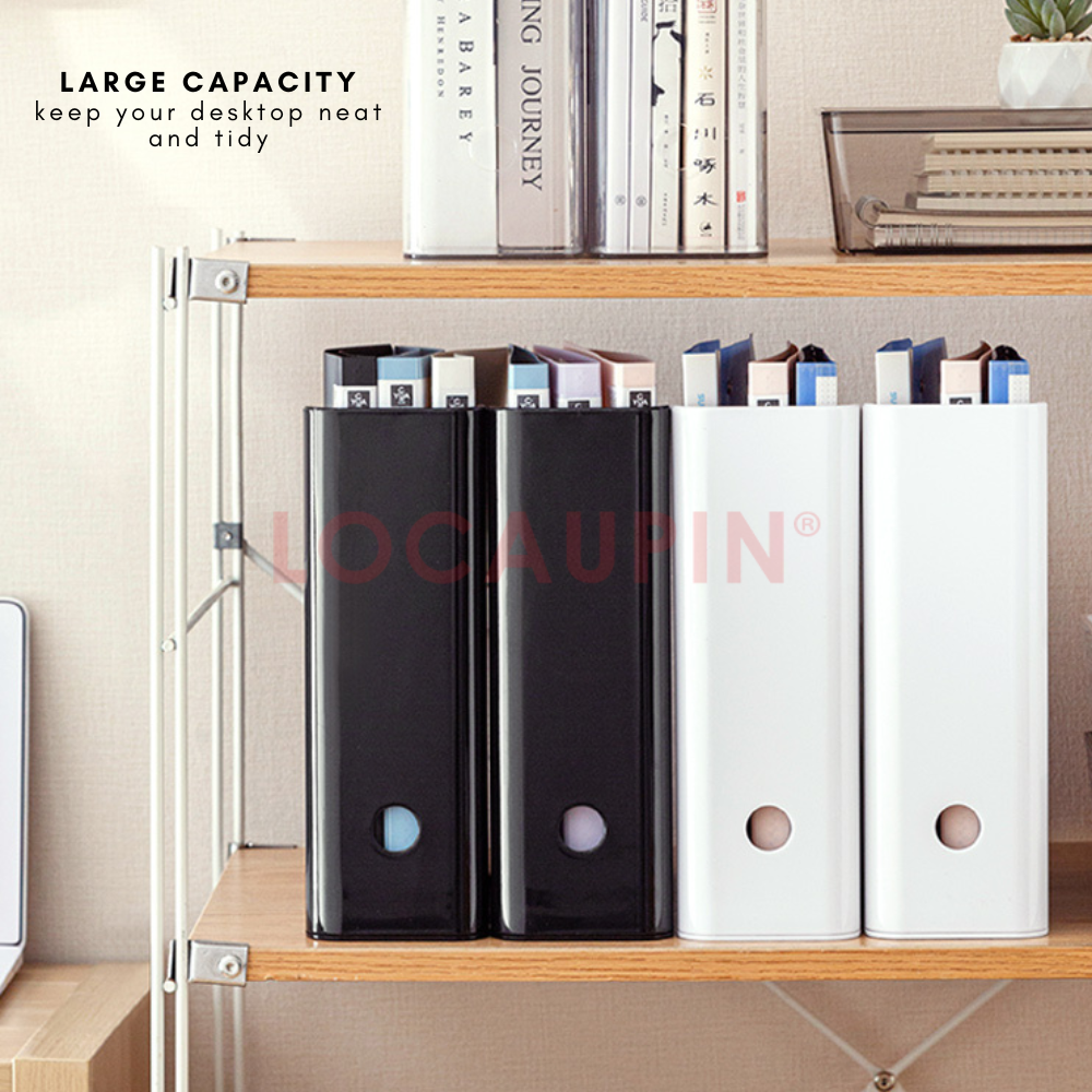 Locaupin Multifunctional File Organizer Books Magazine Folders Document Storage Box High Quality Office School Desktop Shelf Rack