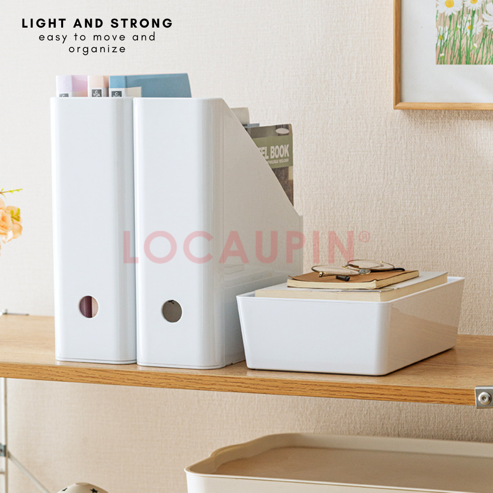 Locaupin Multifunctional File Organizer Books Magazine Folders Document Storage Box High Quality Office School Desktop Shelf Rack