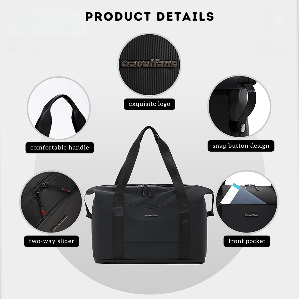 Locaupin Stylish Expandable Luggage Bag Waterproof Travel Large Capacity Storage High Quality Handbag with Multiple Compartment