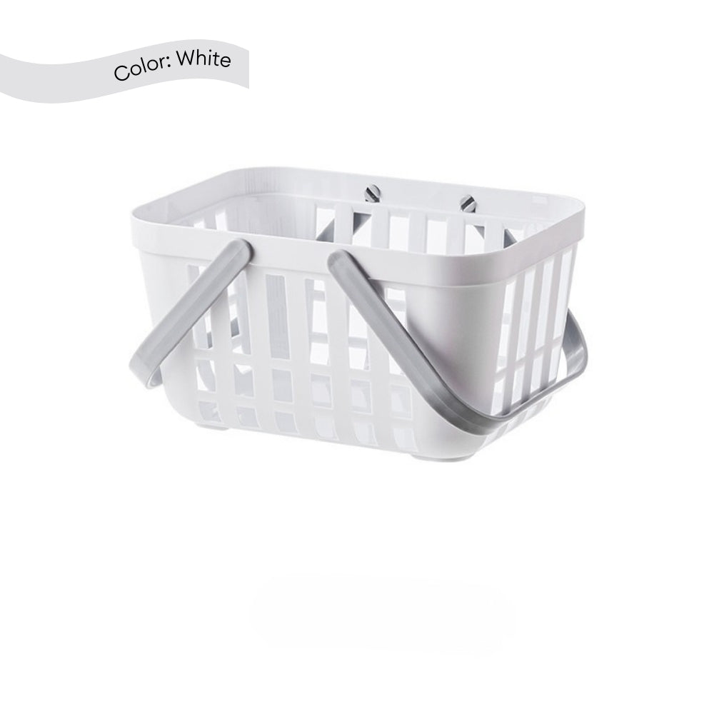 LOCAUPIN Portable Bath Basket Bathroom Storage Caddy Organizer Multifunctional Shower Plastic Storage Basket with Handle