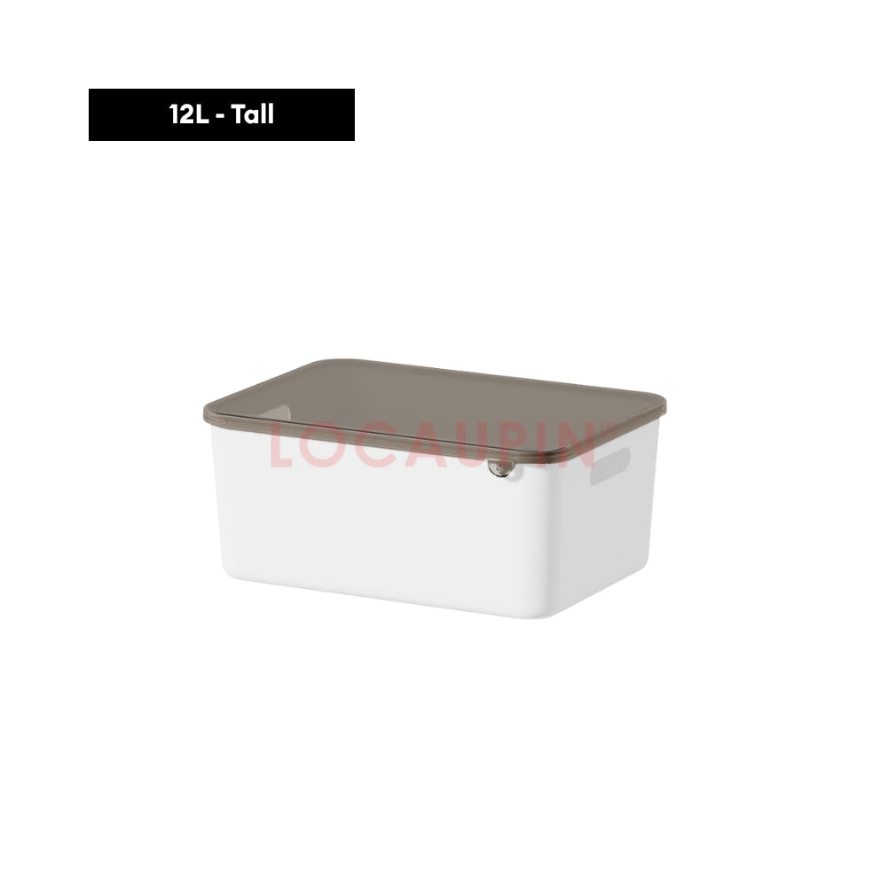 LOCAUPIN Storage Organizer Box with Lid Multifunctional Space Saver Home Supplies Make Up Office Household Organizer