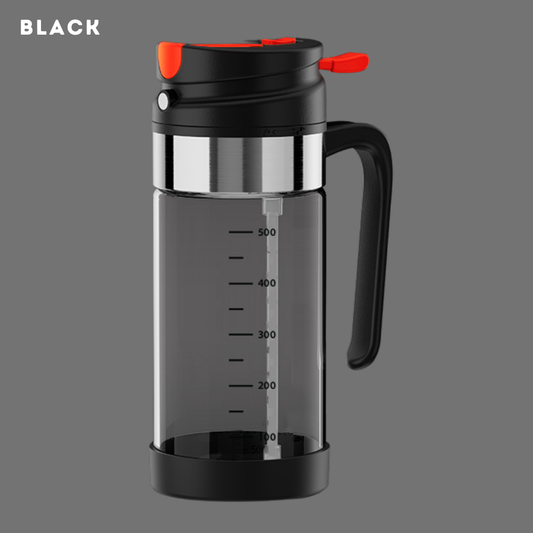 Locaupin 2 in 1 Borosilicate Glass Oil Spray and Dispenser Bottle Kitchen Condiments Container with 500 ml Capacity