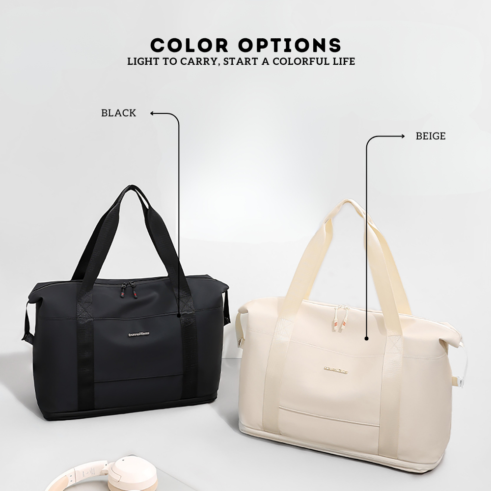 Locaupin Stylish Expandable Luggage Bag Waterproof Travel Large Capacity Storage High Quality Handbag with Multiple Compartment