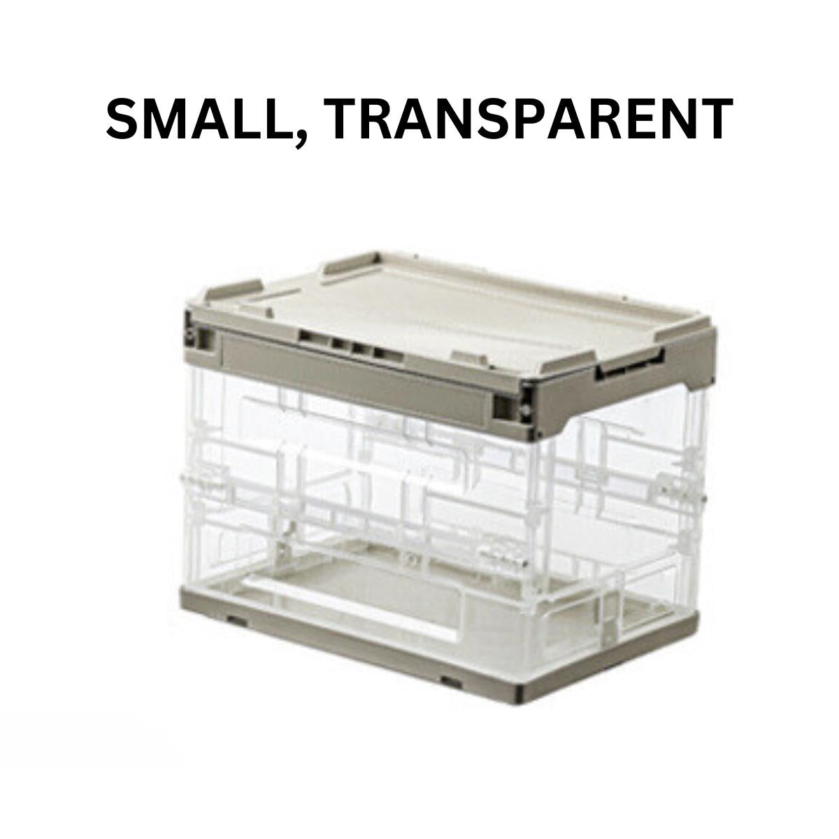Locaupin Plastic Collapsible Storage Box Case Space Saver Closet Wardrobe Organizer Indoor Outdoor Container Car Compartment