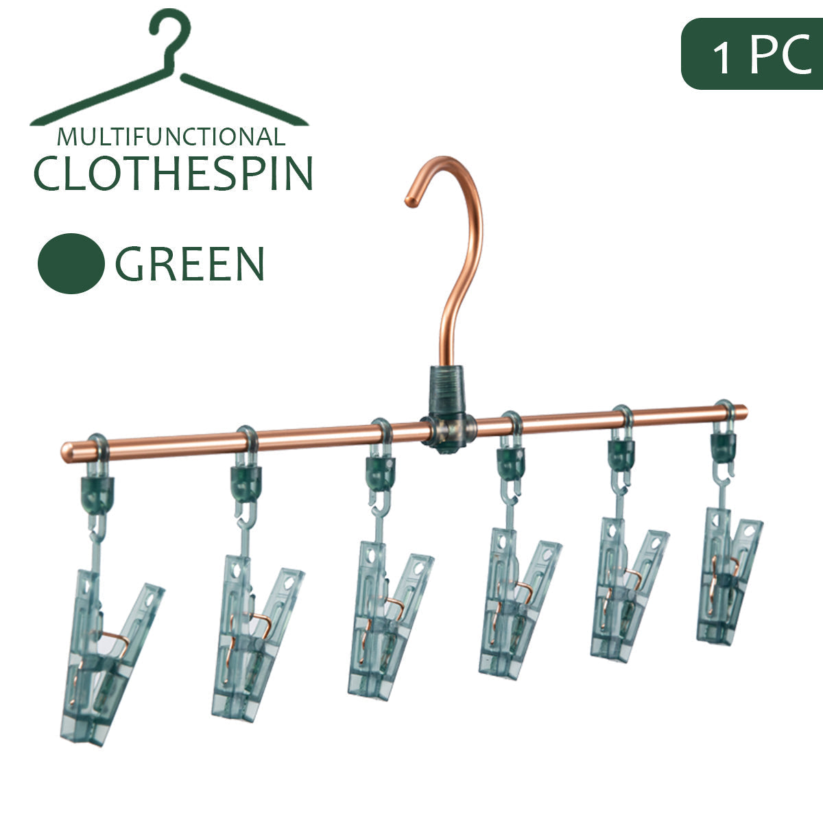 Locaupin Aluminum Laundry Drying Socks Baby Clothes Underwear Hanger Clips Indoor Outdoor Closet Organizer