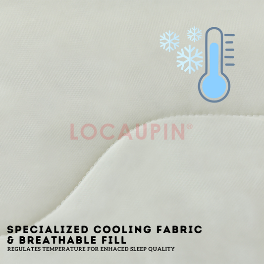 Locaupin ChillMax Double Sided Cooling Blanket Cool and Soft Comforter with Skin Friendly Material Perfect for Warm Night or Everyday Use