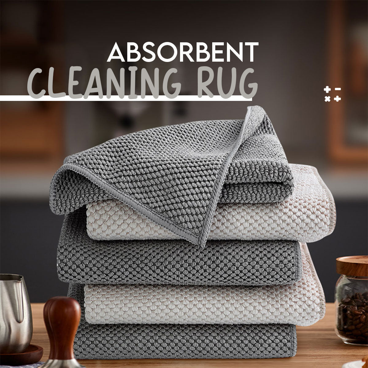 Locaupin 3pcs Towel Rag Multipurpose Cleaning Table Counter Quick Dry Washing Dishes Absorbent Kitchen Cloth