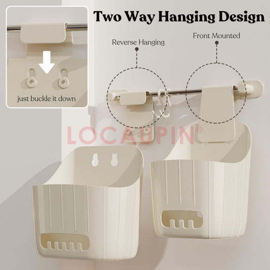 Locaupin Two Way Hanging Multipurpose Basket Simple Multifunctional Storage Household Bathroom Kitchen High Quality Organizer