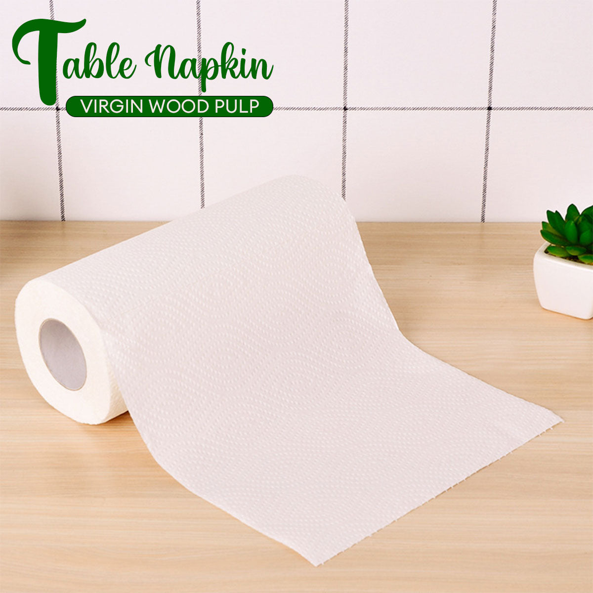 LOCAUPIN Multipurpose Plain Bath Tissue Towel Roll Strong and Absorbent Reusable Toilet Paper Napkin