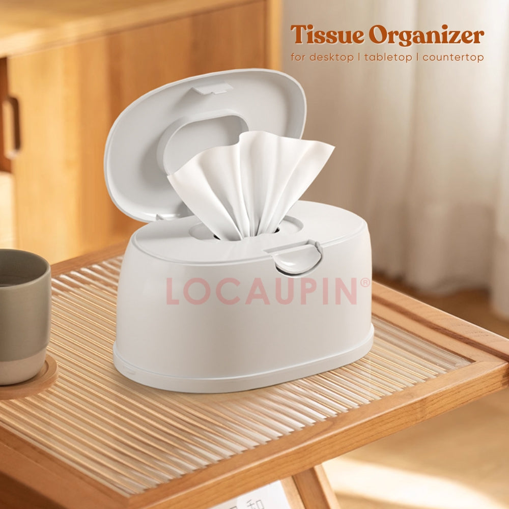 LOCAUPIN Tissue Holder Organizer Minimalist Household Living Room Plastic Desktop Storage Box Simple Napkin Organizer