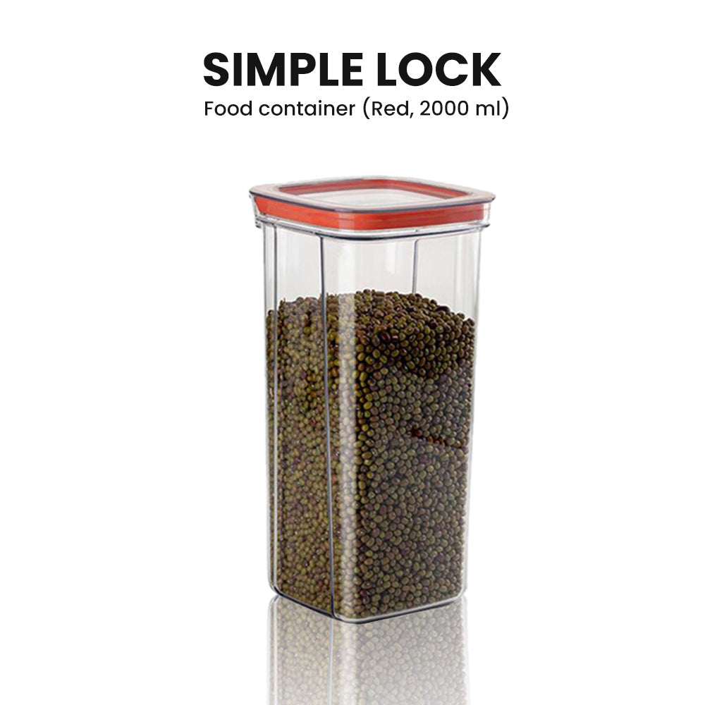 Locaupin Cereal and Dry Food Storage Canister Container Jar Kitchen Pantry Organizer Simple Press Lock Lid