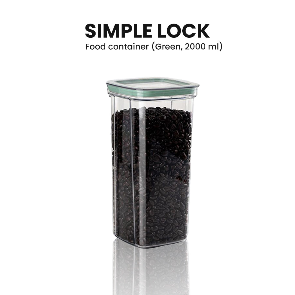 Locaupin Cereal and Dry Food Storage Canister Container Jar Kitchen Pantry Organizer Simple Press Lock Lid