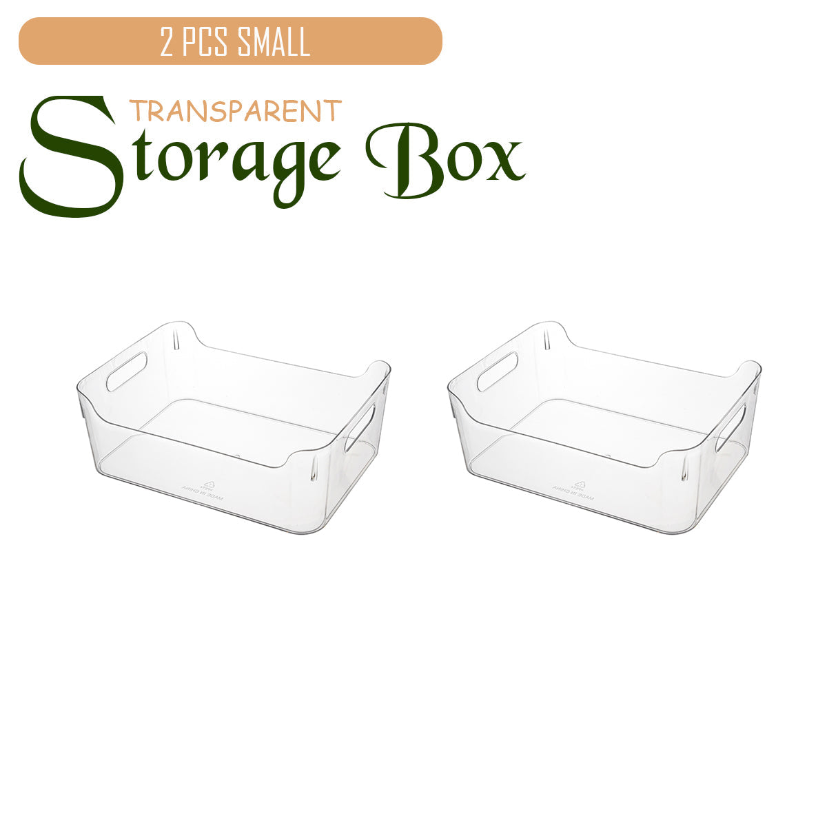 Locaupin Clear Storage Basket with Handle Multipurpose Countertop Bin Kitchen Pantry Cabinet Organizer Snack Food Container
