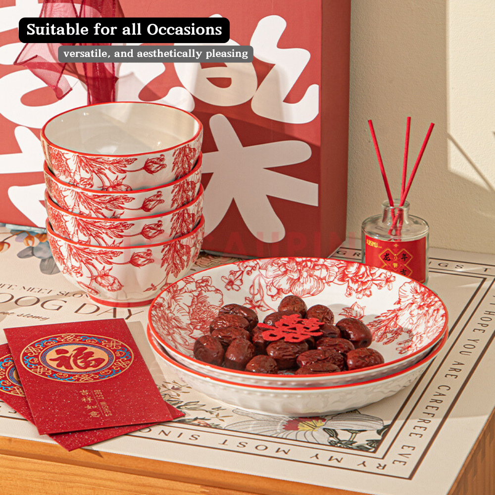 Locaupin Elegant Tableware Gift Box Set Simple and Minimalistic Design High Quality Ceramic Bowl Set Suitable for All Occasions