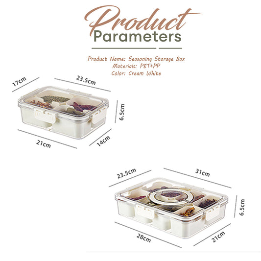 Locaupin Meal Prep Container Snack Serving Tray Compartment Food Organizer Bin Fruit Vegetable Storage Fridge Keeper