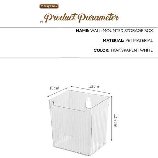 Locaupin Wall Mounted Floating Storage Bin Space Saver Multifunctional Kitchen Fridge Organizer Bathroom Toiletries Shelf