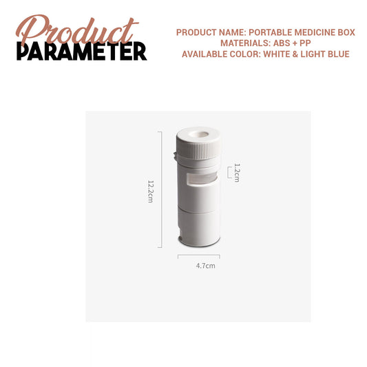 Locaupin Round Medicine Storage Multiple Compartment Pill Crusher and Grinder Vitamin Tablet Cutter Fine Powder For Family Office Travel Use