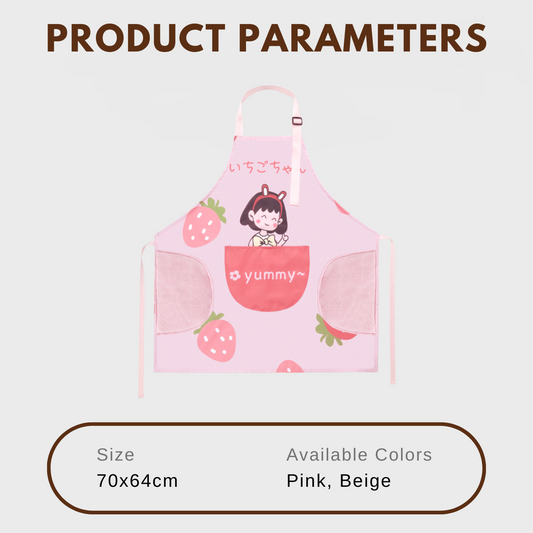 LOCAUPIN Kitchen Cooking Apron with Hand Wipe Pocket Adjustable Neck Strap Oil and Dirt Proof