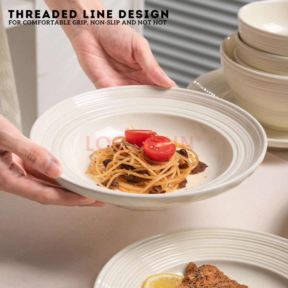 Locaupin Elegant Ceramic Nordic Style Tableware Minimalist and Cozy Look Dinnerware Perfect for any Special Occasion