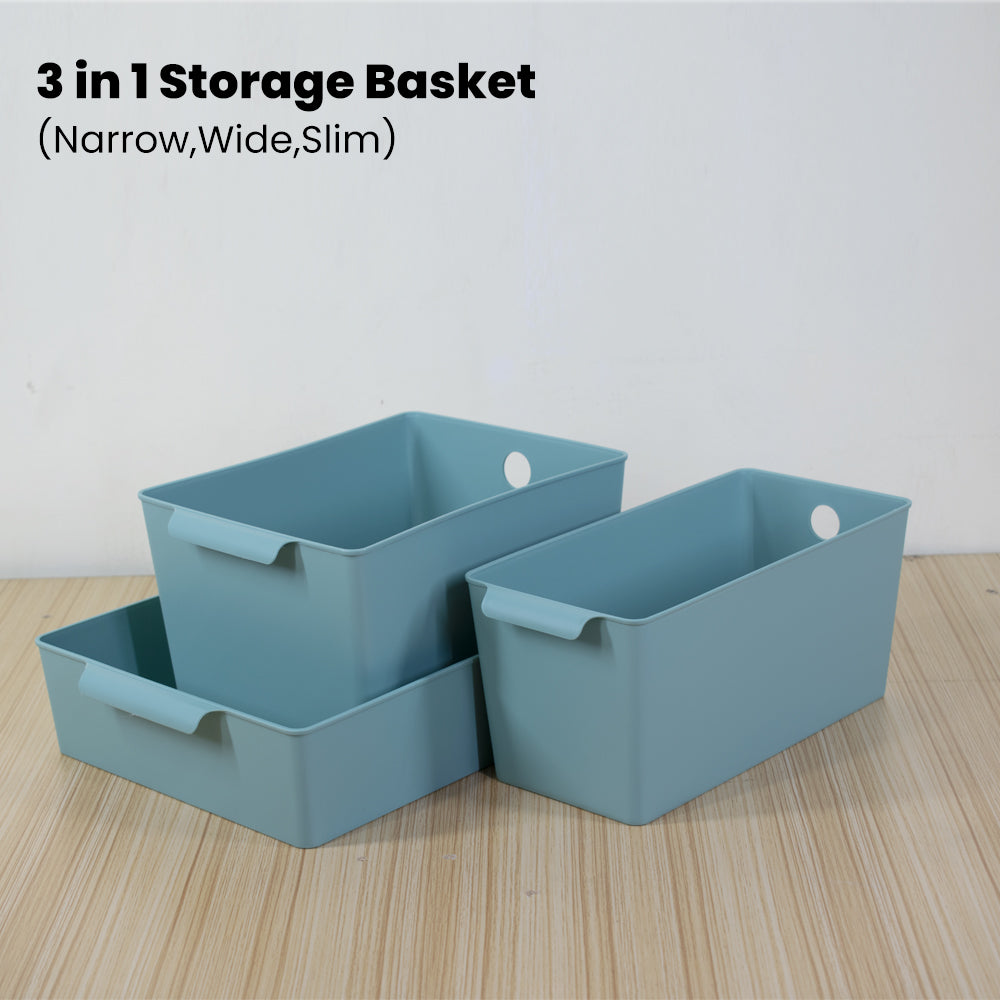 Locaupin Multifunctional Sorting Storage Basket Organizer Box Space Saver Wardrobe Cabinet Drawer Type Shelf Set