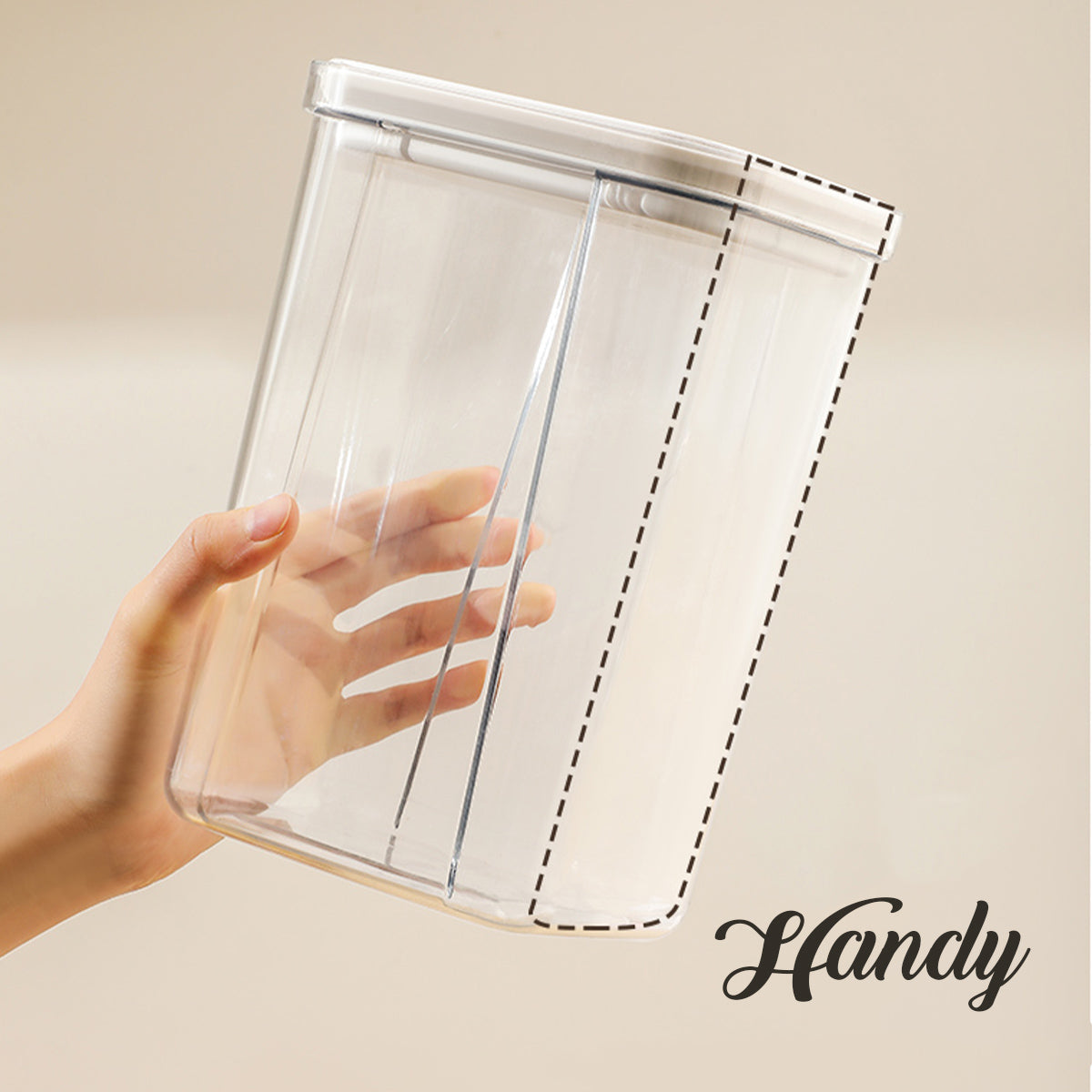 Locaupin Airtight Food Storage Container Leakproof Stackable Dry Cereal Jar Locking Lid Canister with Spoon Kitchen Pantry Organizer