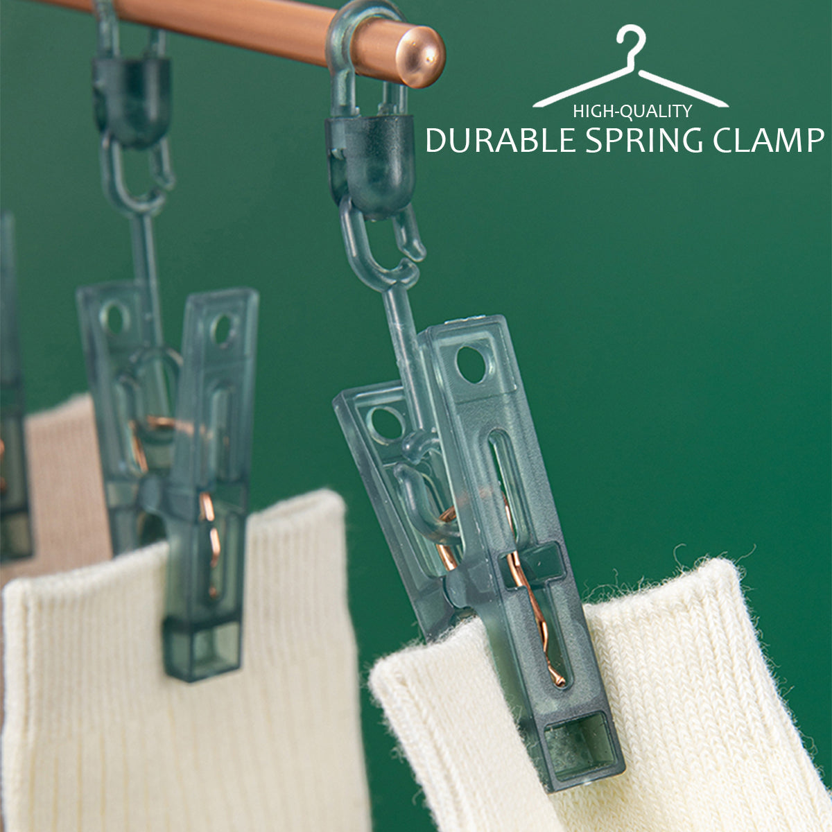 Locaupin Aluminum Laundry Drying Socks Baby Clothes Underwear Hanger Clips Indoor Outdoor Closet Organizer