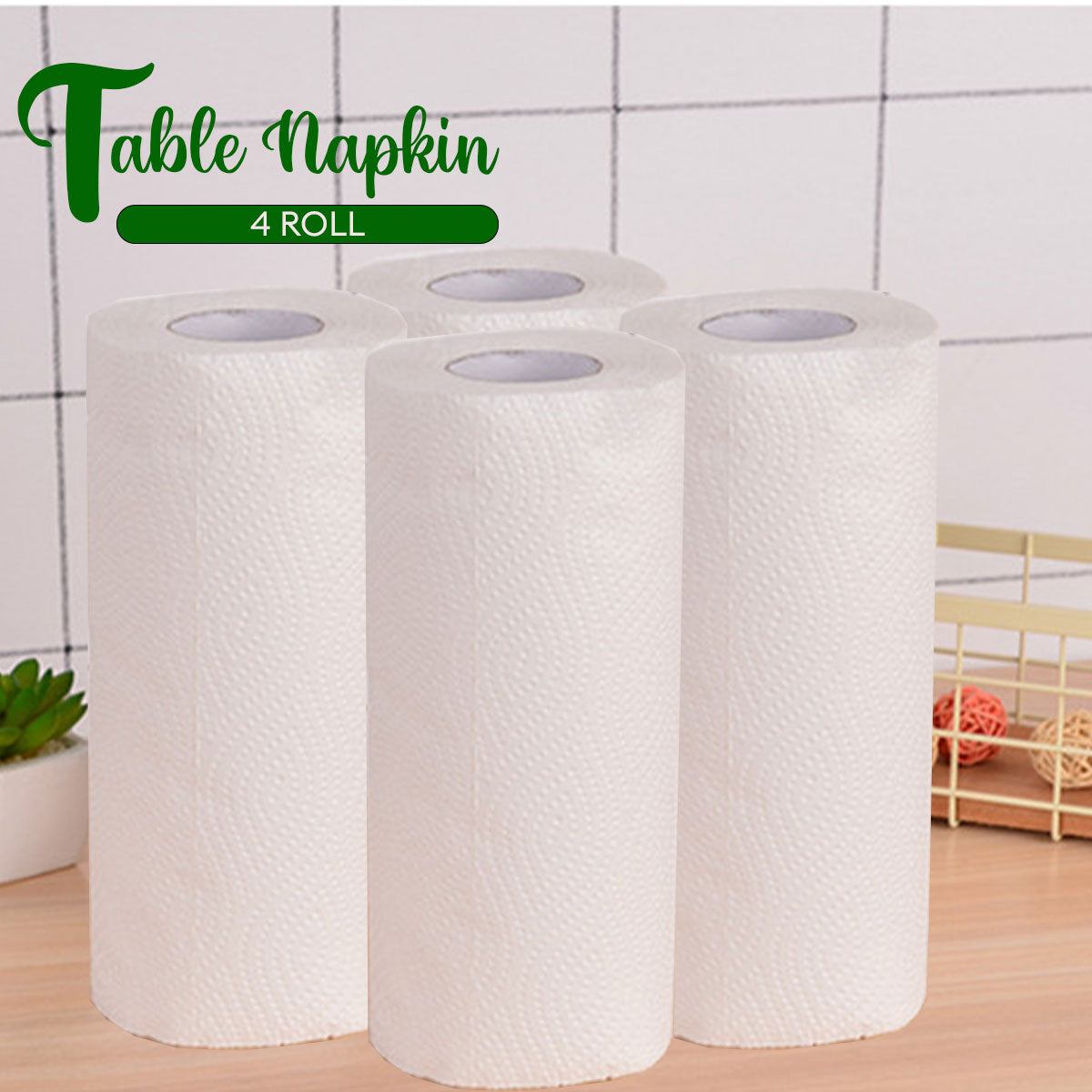 LOCAUPIN Multipurpose Plain Bath Tissue Towel Roll Strong and Absorbent Reusable Toilet Paper Napkin