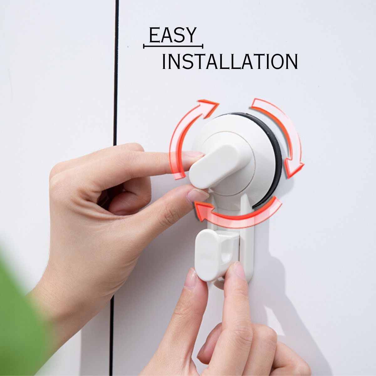Locaupin NEW Suction Hooks For Glass Multifunctional Wall Mounted Heavy Duty Sponge Towel Utensils Holder Locking 1PC Hanging Tiles Bathroom Kitchen Door Clip Hanger Organizer (Wholesale Available)