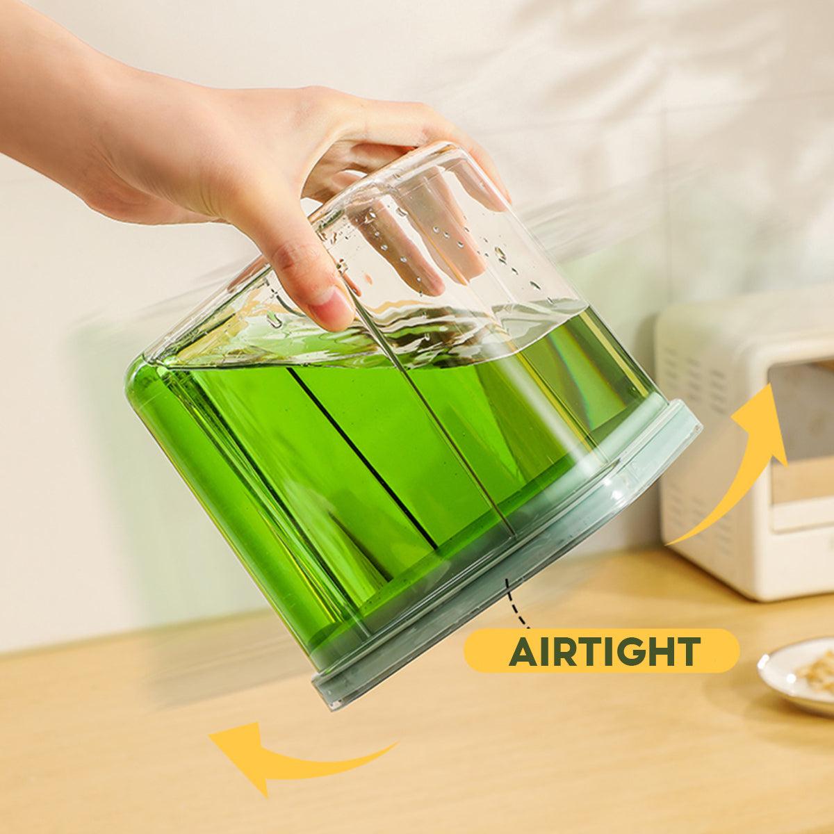 Locaupin Airtight Food Storage Container Leakproof Stackable Dry Cereal Jar Locking Lid Canister with Spoon Kitchen Pantry Organizer