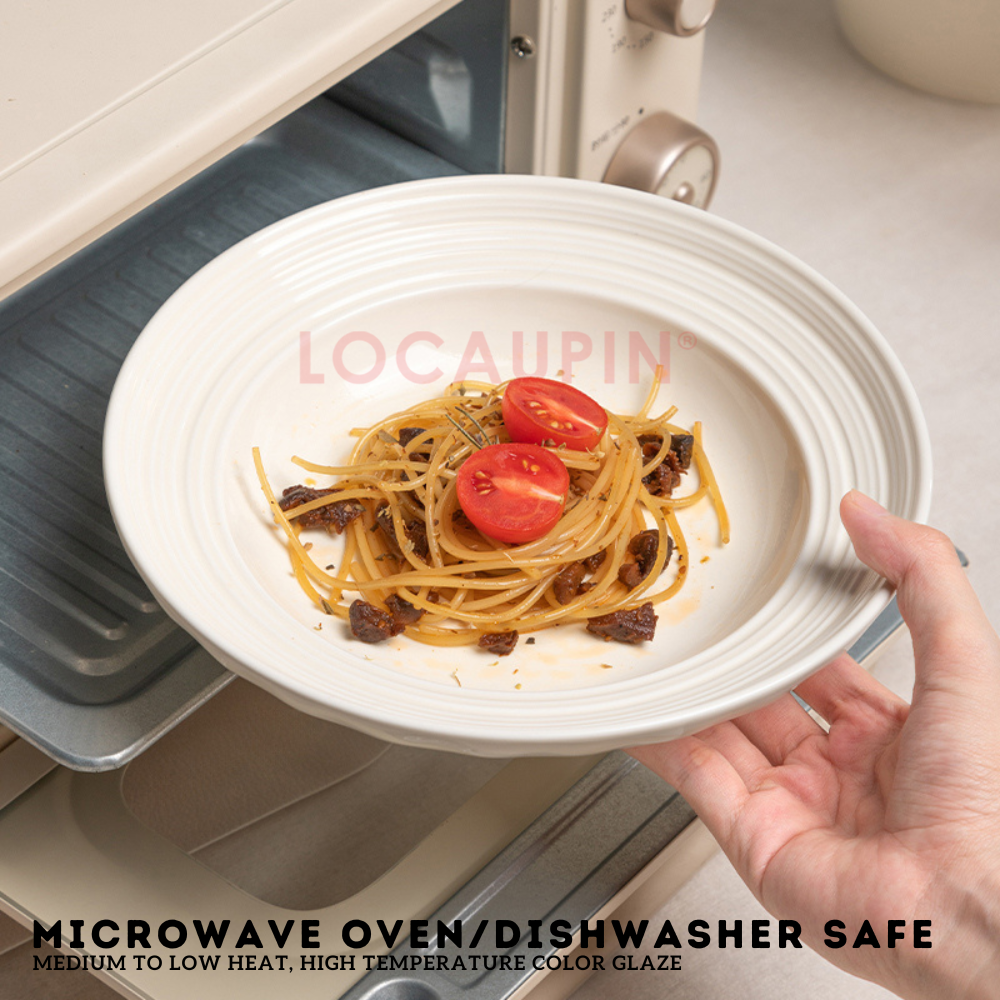 Locaupin Elegant Ceramic Nordic Style Tableware Minimalist and Cozy Look Dinnerware Perfect for any Special Occasion