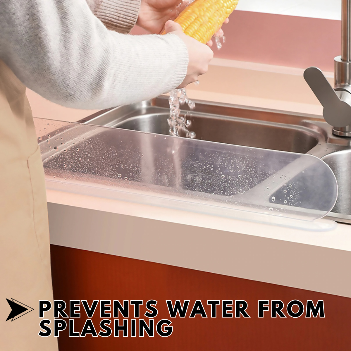 Locaupin Kitchen Sink Transparent Water Barrier Household Waterproof Splash Guard Anti-Splash Protector Simple Water Baffle Board
