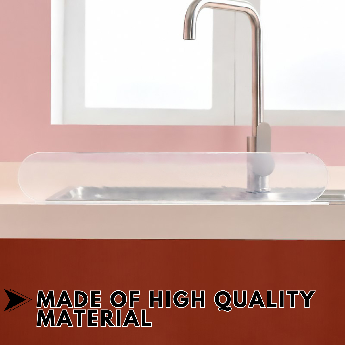 Locaupin Kitchen Sink Transparent Water Barrier Household Waterproof Splash Guard Anti-Splash Protector Simple Water Baffle Board