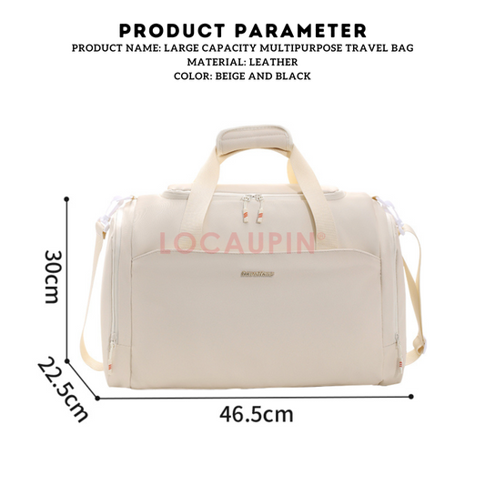 Locaupin Multipurpose Large Capacity Travel Bag with Multiple Compartment and Shoe Storage Waterproof Wear Resistant Fabric