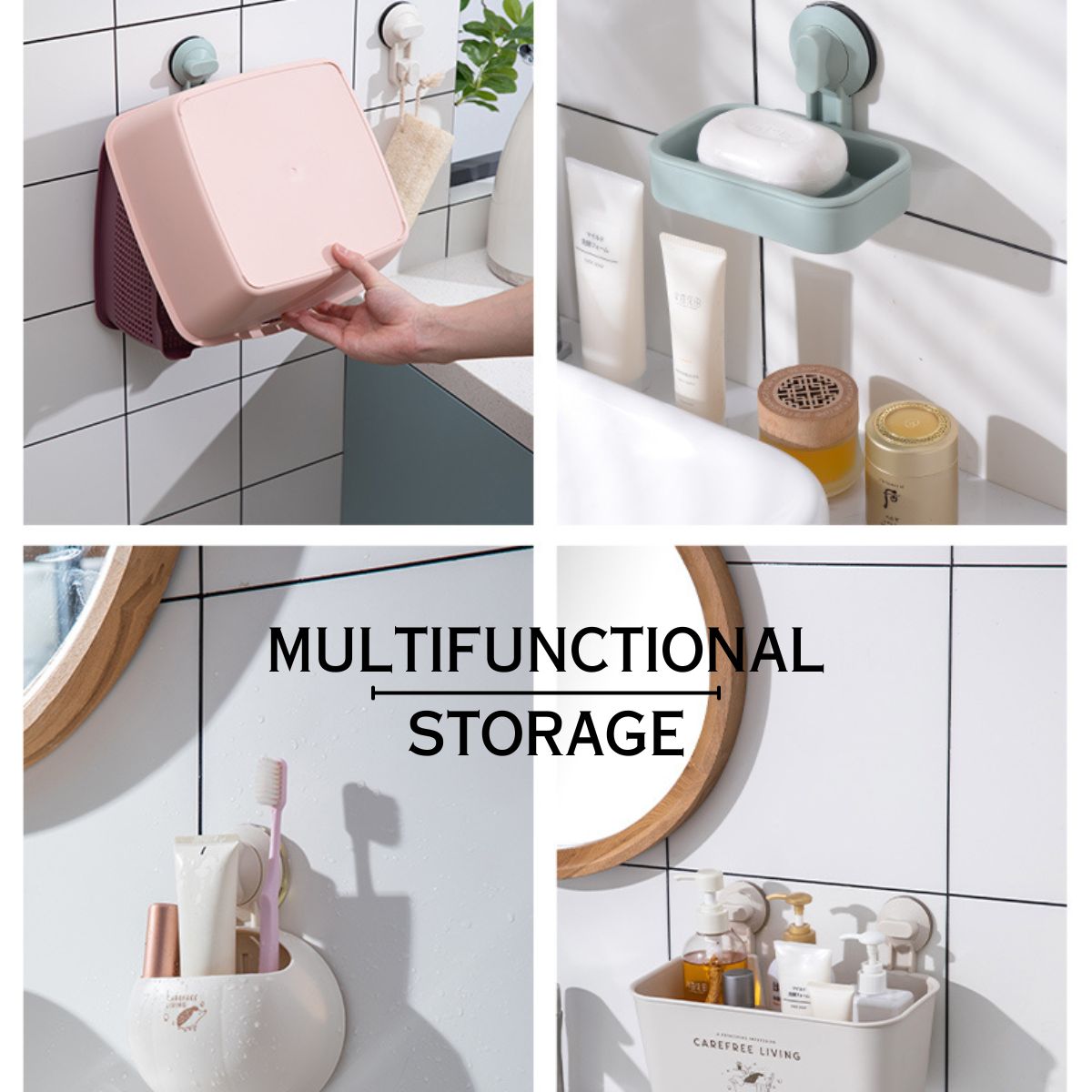 Locaupin NEW Suction Hooks For Glass Multifunctional Wall Mounted Heavy Duty Sponge Towel Utensils Holder Locking 1PC Hanging Tiles Bathroom Kitchen Door Clip Hanger Organizer (Wholesale Available)