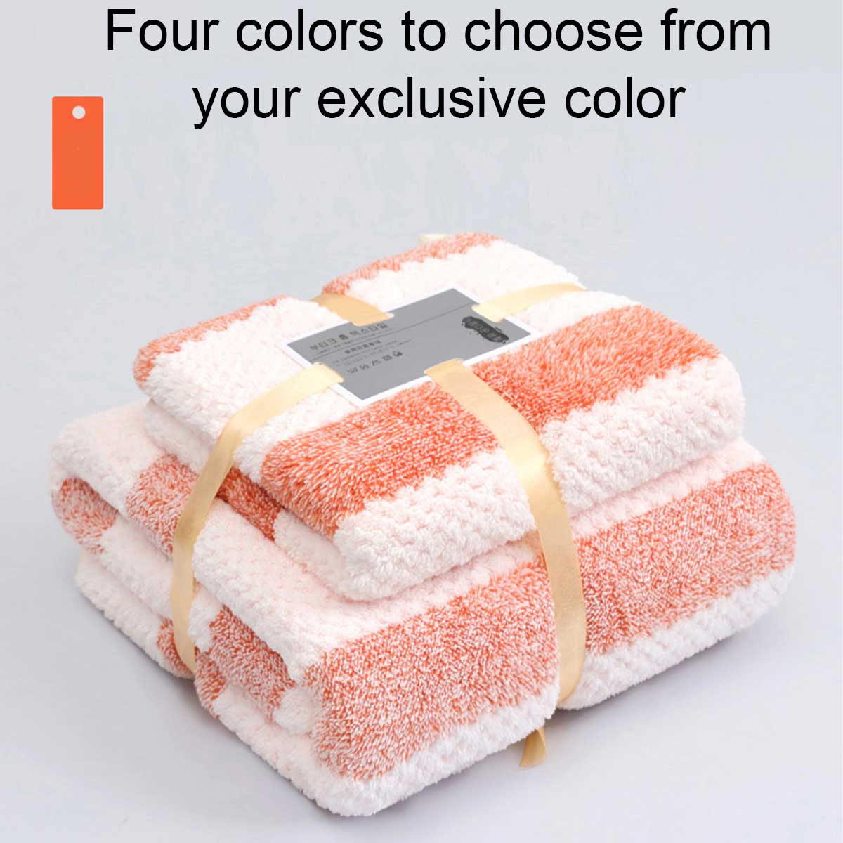Locaupin Set of 2 Bath and Face Towel Shower Accessories Gift Quick Drying High Absorbent Body Wash Cloth