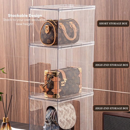 LOCAUPIN Handbag Organizer Wardrobe Storage Organization Collapsible Transparent Storage Box