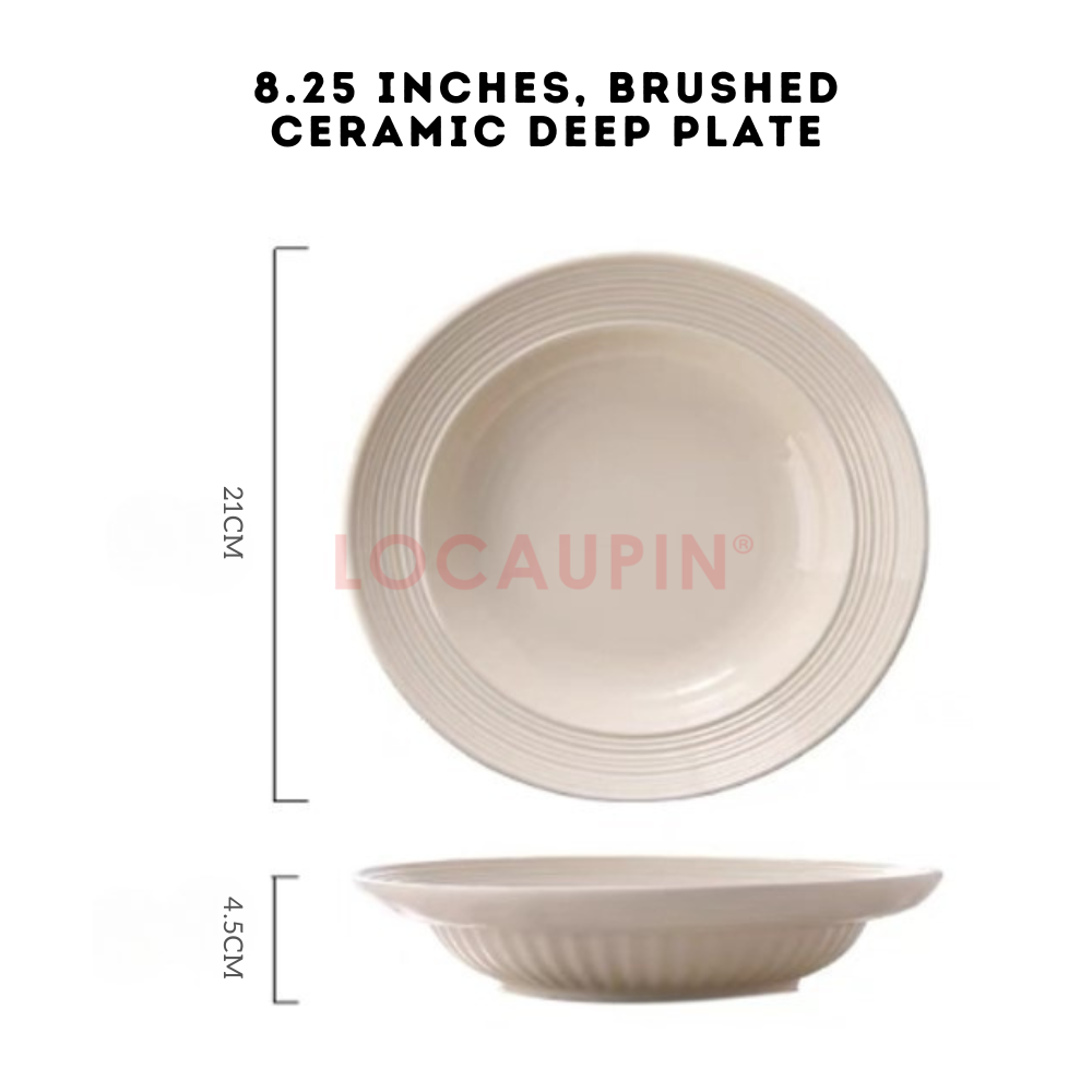 Locaupin Elegant Ceramic Nordic Style Tableware Minimalist and Cozy Look Dinnerware Perfect for any Special Occasion