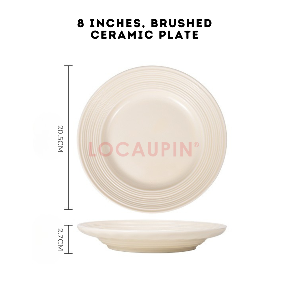 Locaupin Elegant Ceramic Nordic Style Tableware Minimalist and Cozy Look Dinnerware Perfect for any Special Occasion