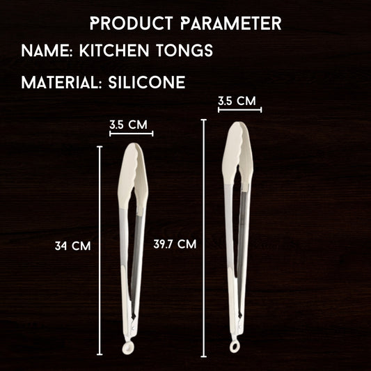 Locaupin Stainless Steel Silicone Tong For Cooking Non Stick Food Grade High Quality Kitchen Utensil Food Clamp with Lock