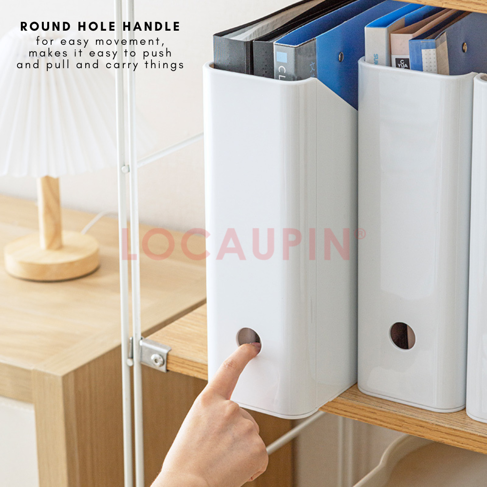 Locaupin Multifunctional File Organizer Books Magazine Folders Document Storage Box High Quality Office School Desktop Shelf Rack