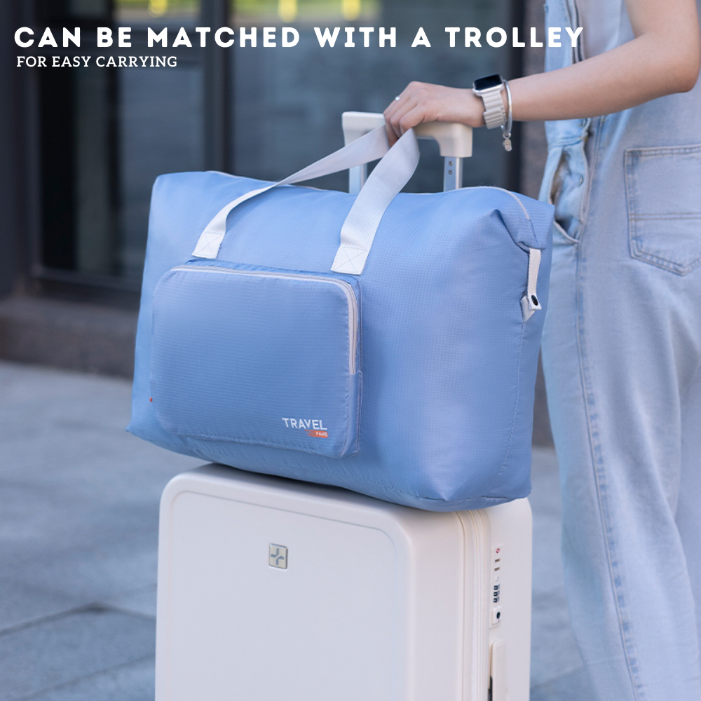 Locaupin Foldable Luggage Travel Bag Large Capacity Portable Storage with Front Pocket Lightweight and Easy to Carry Organizer