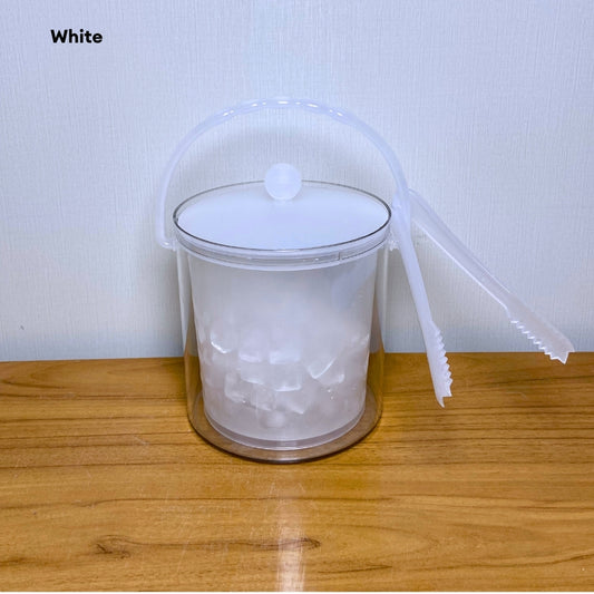 LOCAUPIN 2L Ice Bucket with Tongs Ice Pail Container Cooler with Lid Wine Ice Bucket with Handle