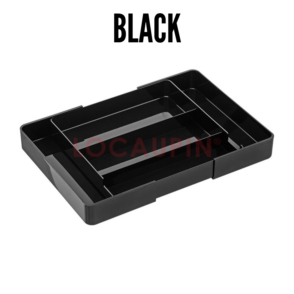 Locaupin Retractable Drawer Storage Multifunctional Compartment Organizer for Medicine Cosmetic Kitchen Utensil and Stationery