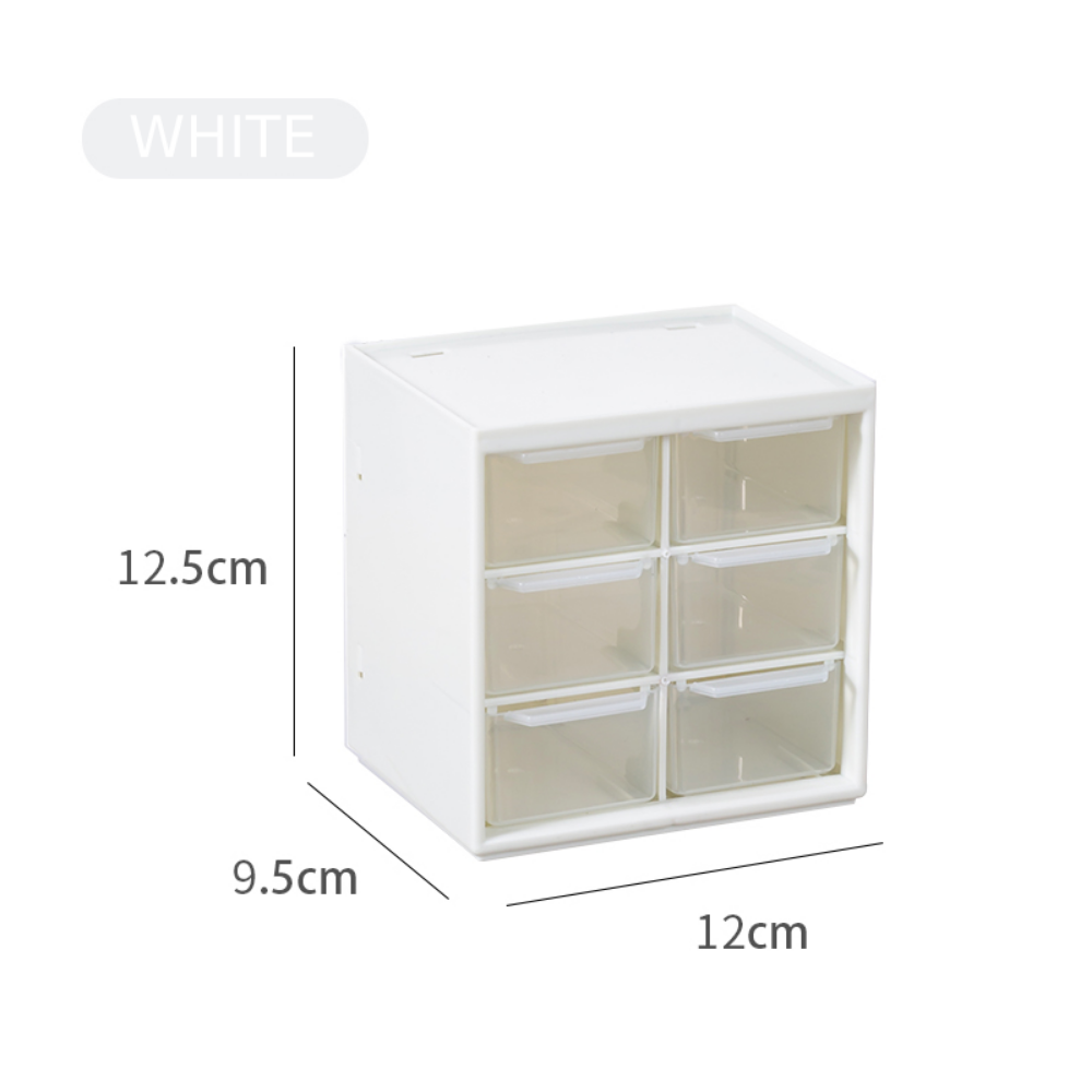 Locaupin White Desktop Organizer Shelf Vanity Accessories Jewelry Drawer Multifunctional Storage Office Pen Book Holder Cosmetic Brushes Box