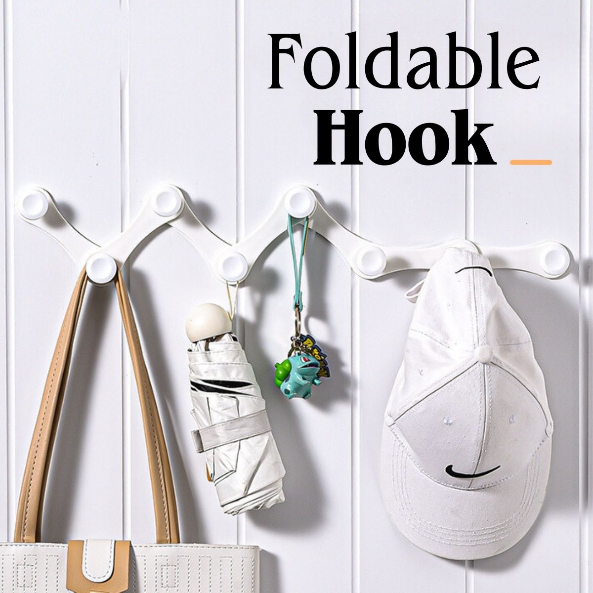 Locaupin Foldable Wall Mounted Hook Multipurpose Hanging Organizer Bathroom Expandable Rack Storage