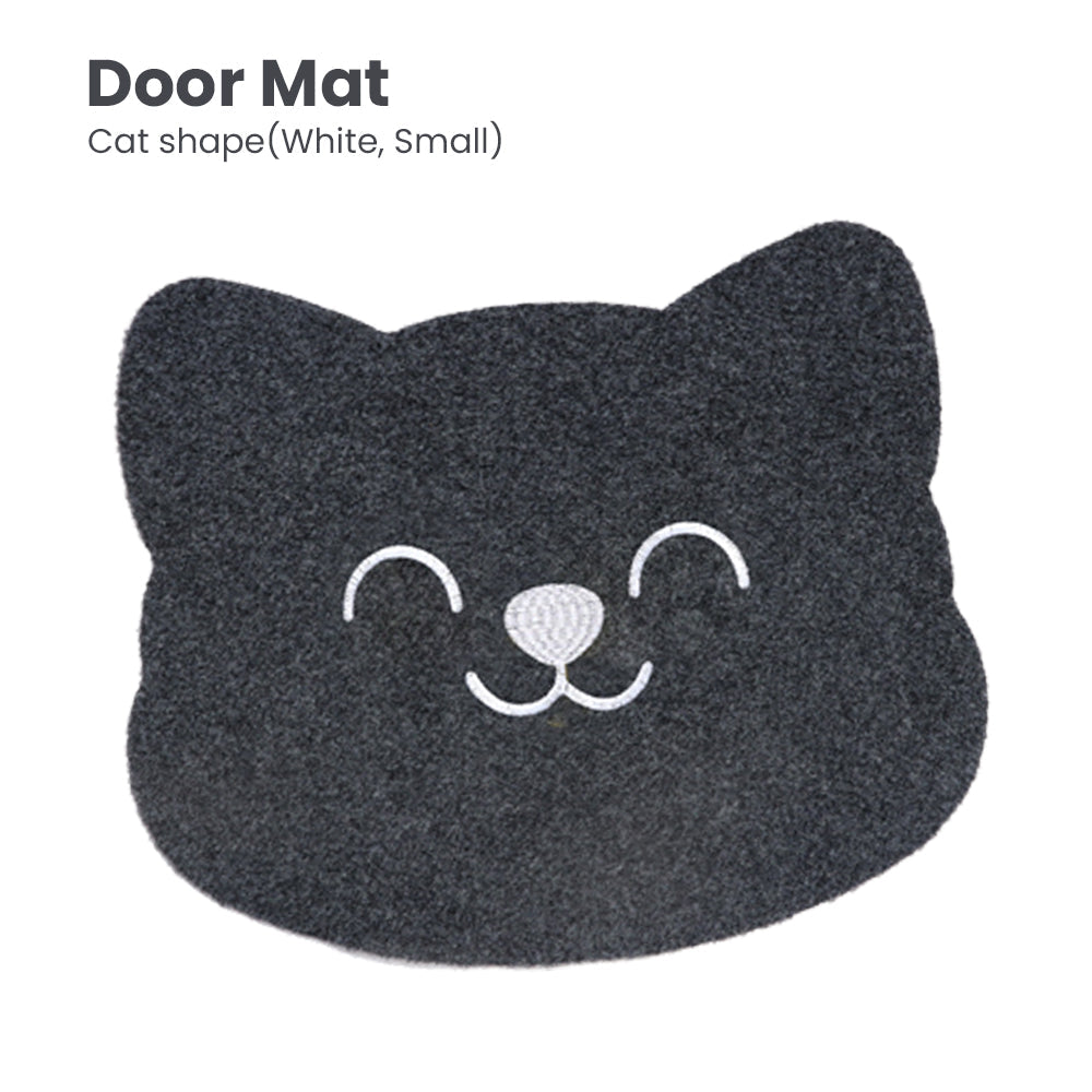 Locaupin Non Slip Home Welcome Pad Entrance Way Rub Foot Cat Shape Door Mat Front Bathroom Kitchen Bedroom Floor Rug