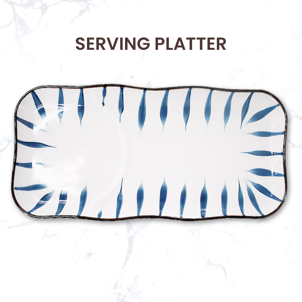 Locaupin Porcelain Dinnerware And Serveware Japanese Style Plate Soup Bowl Serving Platter Baking Plate